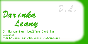 darinka leany business card